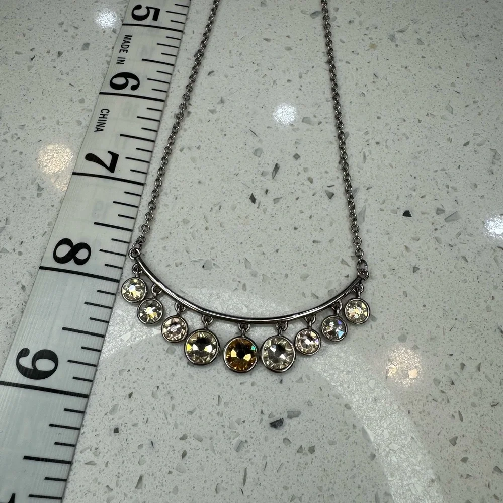 “Touchstone” Necklace with dangling Swarovski Crystals - Picture 7 of 7